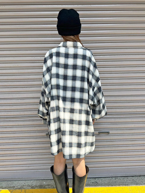 BIGシルエットチェックシャツ